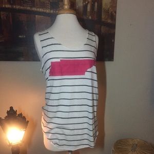 Tennessee boutique top. Fuchsia pink/black/white